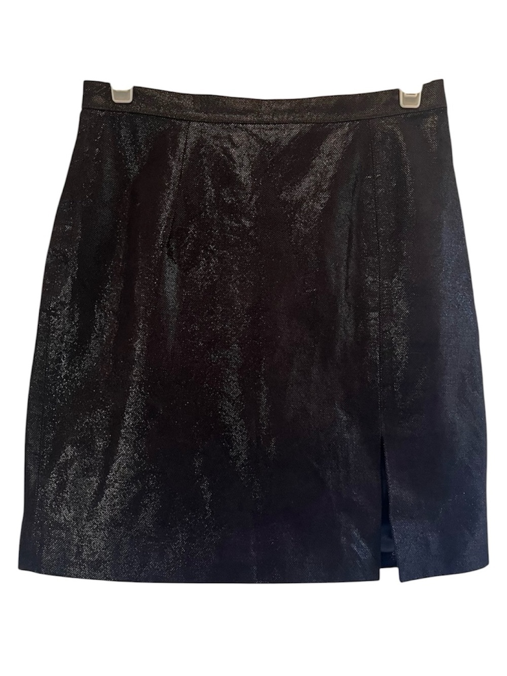VTG Paolo Santini Metallic Black
Shimmer 100% Leather Mini Skirt
SZ 8